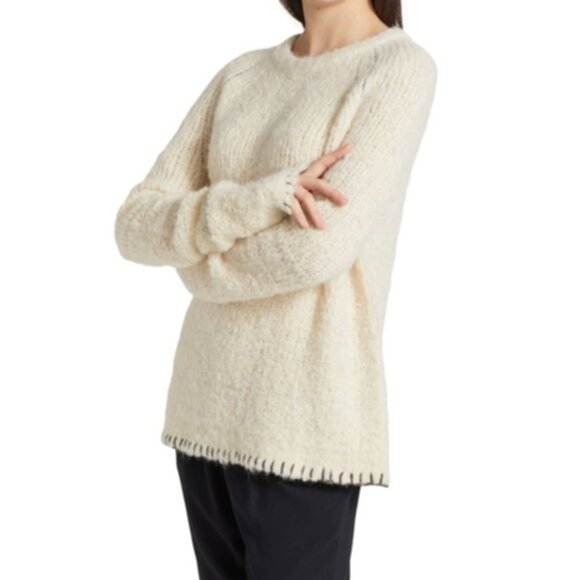 Raquel Allegra - Alpaca + Wool Open Knit Pullover- NWOT from Nordstrom Rack - Picture 2 of 12